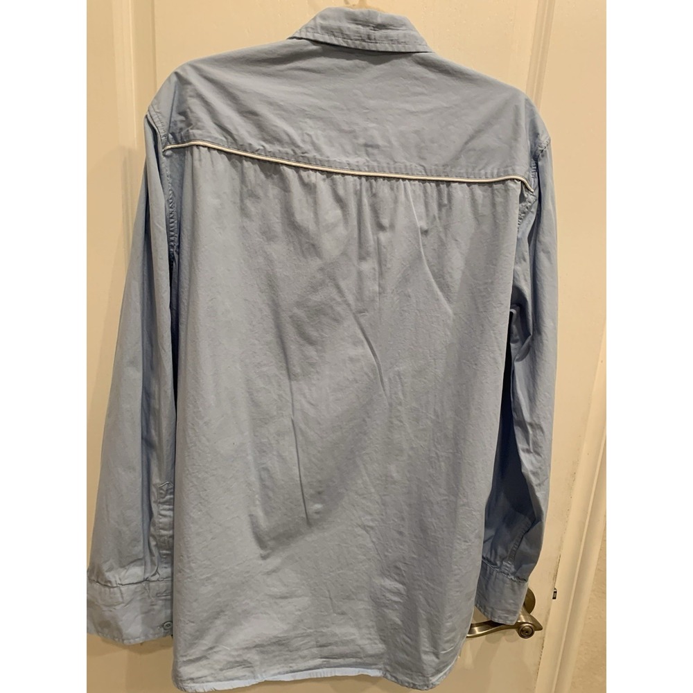 Coofandy Button Up Long Sleeve‎ Shirt Mens Size Large Western Cowboy Embroidered - Picture 2 of 4